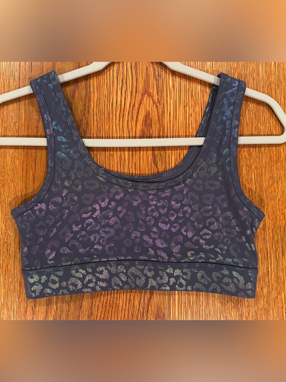 ZYIA Leopard Reflective Sports Bra - Size M
